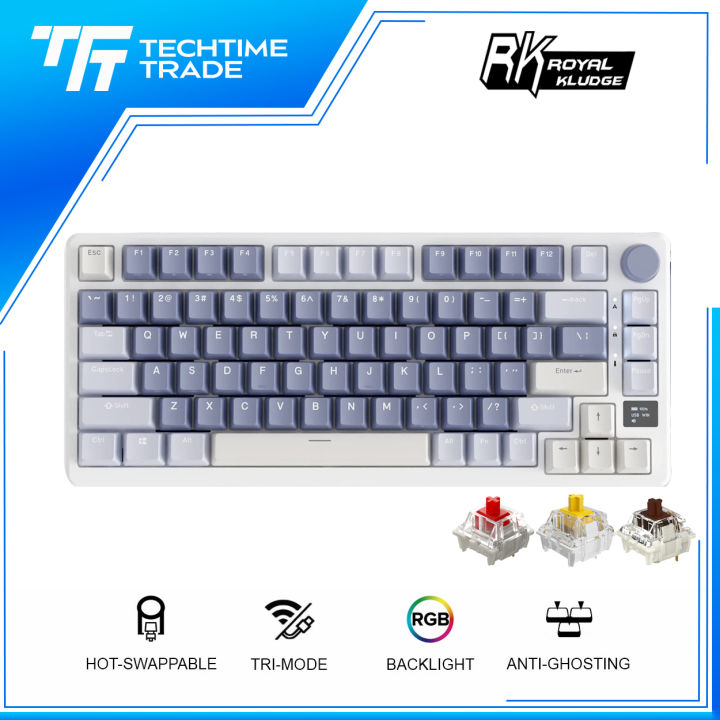 Royal Kludge RKM75 Mechanical Keyboard 2.4GHz Wireless Bluetooth USB-C ...