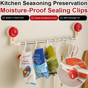 Food Sealing Clip With Hook Portable Kitchen Bag Sealer Clamp For Snacks And Seasoning