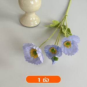 ดอกไม้ปลอม เดซี่ขาว ดอกป๊อปปี้ปลอม ใบยูคาลิปตัส สำหรับตกแต่งบ้าน ช่อดอกทิวลิป ดอกไม้ประดิษฐ์ ดอกป๊อปปี้มินิมอล ดอกทิวลิปประดิษฐ์ 1 ช่อ มีหลายแบบ