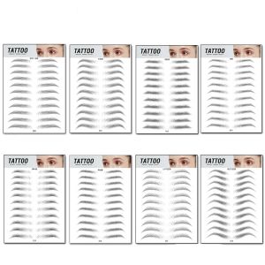 DORISNA Miếng Dán Lông Mày Chuyển Nước Bán Vĩnh Viễn Bằng Sợi Nhân Tạo Độc Đáo 3D Chống Nước Miếng Dán Thêu Lông Mày Thông Dụng Hình Xăm Lông Mày Bionic