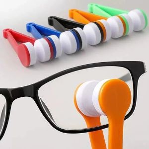 1Pcs New Creative Two-side Glasses Brush Soft Microfiber Spectacles Cleaner Glasses Cleaner Rub Eyeglass Cleaning Brush Wiping Tool