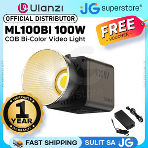Ulanzi ML100Bi 100W Bi-Color COB Video Light 2700-6500K CCT with 8 Lighting Effects Mini Bowens Mount LCD Display Adjustment Knob 5000mAh Built-in Battery DC & USB C Charging Ports for Photography Studio Lighting and Equipment | JG Superstore