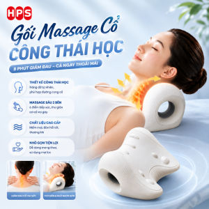 Gối massage công thái học gối massage cổ tại nhà giúp thư giãn đốt sống cổ hỗ trợ đỡ cổ vai gáy thư gián giảm đau mỏi hiệu quả cao...