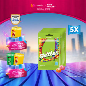 [Bundle of 5] Skittles Sour Bag Chewy Candy Fruity (40g)
