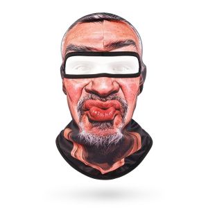 SIKONG Quick Dry Funny Face  Sun Protection Breathable Realistic Balaclava Stylish Realistic Face Design Prank Face Hood Skiing