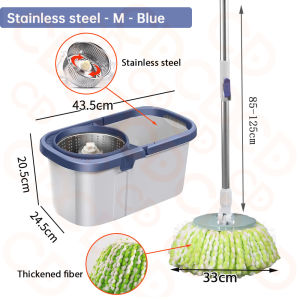 CD Mop with Squeezer Heavy Duty Spin Mop with Steel Spinner Tornado Mop 360 for Floor Cleaning Mop Complete Set