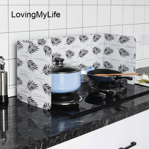 【Ready!】Kitchen Cooker Shield Splash Guard Cooking Frying Oil Splash Screen Cover Aluminium Foil Plate Gas Stove Splash Proof Baffle