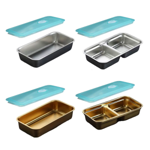 Stainless Double Chamber Lunch Box Two Compartment Stainless