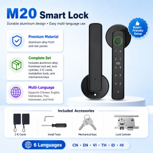 EXPOSE Smart Door Lock Main Door Fingerprint ic Card Key Password Digital Door Locks Electronic Door Lock Smart Lock