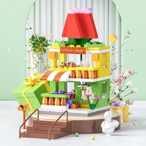 208PCS MINI Shop Building Blocks City Street View Burger Shop Mcdonald KFC Building Blocks Bricks Toys Kids Educational Toys For Lego