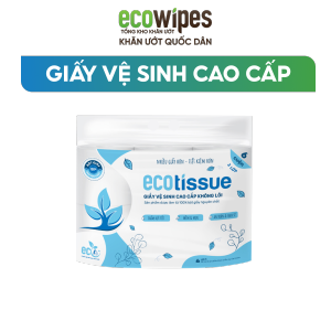 [HÀNG CÔNG TY] Giấy vệ sinh cao cấp không lõi EcoWipes từ bột giấy nguyên sinh an toàn không bụi vụn