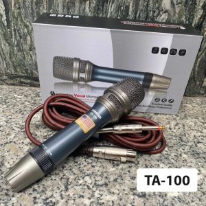 Mic shure TA 100 hàng cao cấp micro có dây shure chống hú tốt micro karaoke TA100 shure hát nhẹ tiếng ấm. BH 3 tháng.