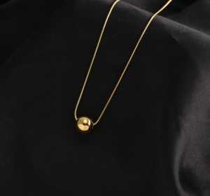 [Bayar Di tempat] kalung Titanium Wanita Liontin Bola Asli Ori Import / Kalung Liontin Korea / Aksesories fhasion Wanita / kalung korean style cewek