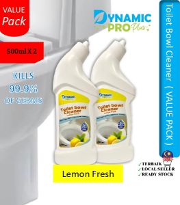 (Twin Pack)Dynamic Pro Plus Toilet Bowl Liquid Cleaner Anti-bacterial 500ML x 2 (Twin Pack) / 2 in 1 value pack - Lavender Lemon Apple