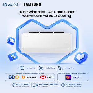 Samsung 1.0HP WindFree™ AI Auto Cooling Air Conditioner Wall Mounted Fast Cooling Energy Saving | Split Type Aircon AC Cooling Home Appliance WindFree™ Cooling AR80H10DACWNTC
