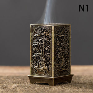 MAITU01 Square Vertical Incense Small Xiangyun Alloy Incense Holder Indoor Aromatherapy Home Ornament Chinese Plum Inense s