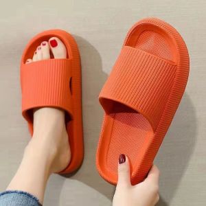 Japanese muffin thick-soled extra-large cool mens slippers summer simple thick-soled home couple bathroom bath non-slip womens slippers