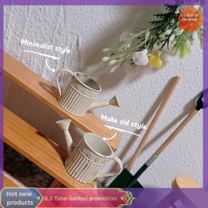 Graceful 1:12 Dollhouse Miniature Alloy Watering Can Mini Lace-less Sprinkler Garden Scene Decor Toy Model DIY Doll House Accessories