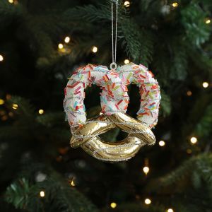 GONUUWGL ทองคำเงางาม จี้ต้นคริสต์มาส มนุษย์หิมะ ลูกอมอ้อย ซานตาคลอสเครื่องประดับแขวน สร้างสรรค์ พลาสติก ตกแต่งคริสต์มาสสุขสันต์ ของตกแต่งงานปาร์ตี้วันหยุดที่บ้าน