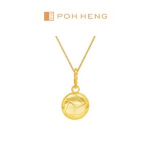 Poh Heng Jewellery 22K Ace of Soccer Pendant in Yellow Gold [Price By Weight]