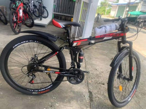 Xe đạp leo núi Laux Jack gấp gọn 26inch tốc độ thay đổi gấp gọn hấp thụ sốc phanh đĩa  Kèm video hình ảnh thực tế .