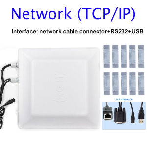 Boland UHF RFID Reader  Frequency 856mhz-928mhz Long Distance Passive Electronic Tag 915 Card 6C Card Reader Access Control Reading Head 0-6 Meters Interface WG26/28/32 USB Network Cable Connector