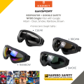 GOGGLE SAFETY MASK ANTI UV kacamata gogle 4 warna lensa. 