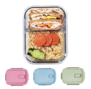 Tempat Makan Bekal Kaca Lunch Box Bersekat Anti Tumpah Jaga Suhu