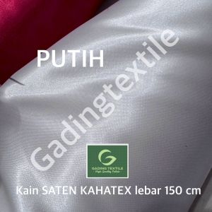 ( per 1 roll ) kain SATEN KAHATEX satin polos lebar 150 cm polyester bahan baju bridesmaid gamis nari tari dekorasi dekor ruangan hordeng gorden background backdrop foto umbul bendera merah putih kacu slayer pramuka hidden box hantaran toga wisuda