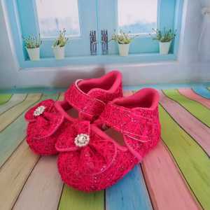 Sepatu Bayi Perempuan Usia 0 -12 Bulan Model Balet  Bahan Bruket Varian Warna / Sepatu  Prewalker Anak perempuan Model Balet Murah