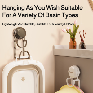 🔥Hot Sale 🔥Thickened Nail Free Suction Cup Basin Organizer Suction Cup Basin Hook No Drill Bathroom Sink Holder Wall Mounted Storage Rack For Washing Bowl Organizer Adhesive Free Space Saver Suction Cup Hook Space Saving Wall Mounted