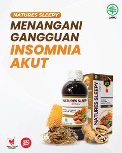100% Herbal Susah Tidur Lelap Madu Natures Sleepy Honey Obat Insomnia Hipersomnia Mimpi Buruk