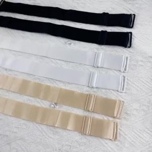 Dây đeo áo ngực chống trượt 18cm 1 cặp - Dây đeo vai màu đen có độ đàn hồi cao Co giãn thoải mái
