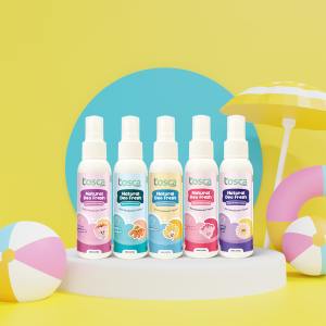 PAKET 5pcs 100ml TOSCA Natural Deodorant Spray Baby Series Tawas Cair Mencegah Bau Ketiak
