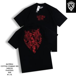 Baju Kaos Distro Pria Secondhope Lengan Pendek Katun Combed 30S Adem Nyaman M L XL SCH Garuda