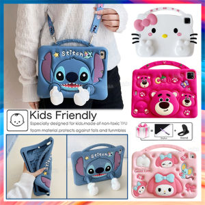 For Samsung Galaxy Tab A8 X200 A9 A11 X133 8.7 A9 Plus X210 S6 A7 Lite T220 T225 T290 T500 Kids Safe 3D Cartoon Shockproof Tablet Cover Protective Shell Case with invisible stand