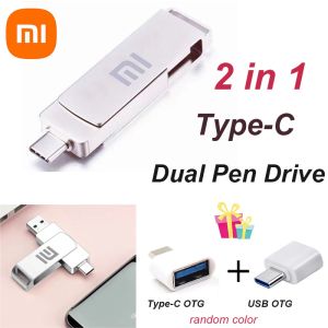 💖FREE+COD+Ready Stock💖XIAOMI Original Metal pen drive 512G 256GB 128G type-c usb dual pendrive OTG USB Flash Drive