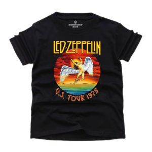 ( Kaos Anak ) Monstahopkids Kaos Anak Laki-Laki Perempuan Motif BAND MUSIK LED ZEPPELINBahan 24s