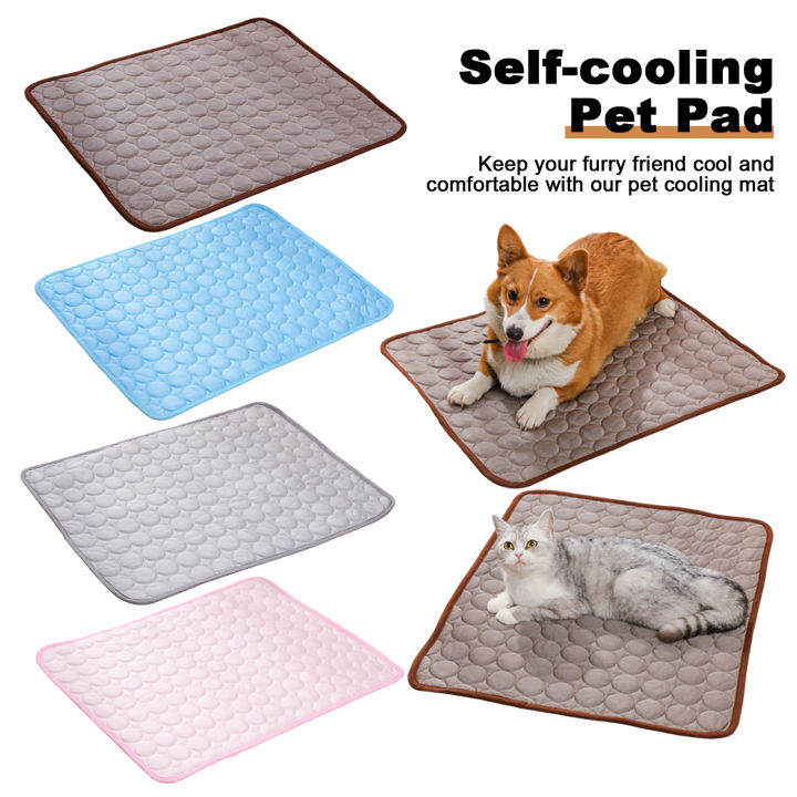 Ice Silk Pet Pillow Self-cooling Pet Cooling Mat for Dogs Cats Ice