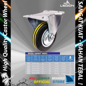 Roda Lori 8" inch / 200 mm 1 Arah Besi Caster Troli - Trolley RIGID Castor Wheel LEGION