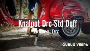 ORIGINAL DRC!!! Knalpot Vespa Standar Racing Hitam Dop ORIGINAL DRC Treng teng teng