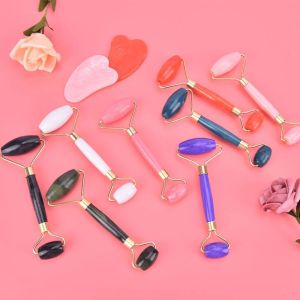 KINTHAZER Relaxation Women Face Lift Wrinkle Removal Anti-Aging Slimming Neck Double Head Roller Guasha Board Facial Massager Roller Massager