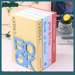 [Nicoles] 2pcs For Home Office And Library Non Slip Rack Shelf Holder School Stationery Accessories Metal Bookends Book Stand Support