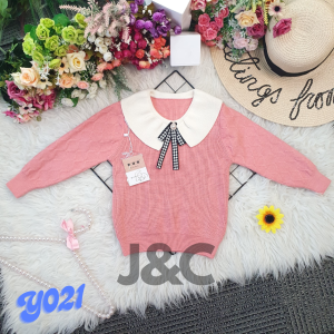 Blouse atasan anak rajut import Y021 Baju anak perempuan / cewek usia 3-7 tahun