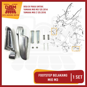 Footstep Belakang Mio M3 (PSP) Fustep Step Barstep Pijakan Kaki Yamaha Mio 125 Z S harga per set