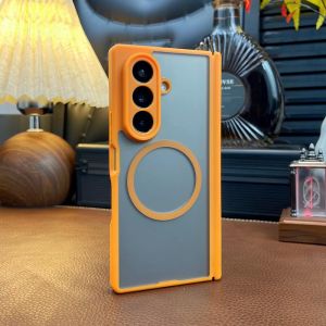 Soft Hinge Cover For Samsung Galaxy Z Fold 7 6 5 Case Magsafe Frosted Hard