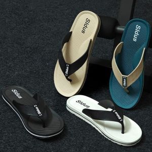 MenS Summer Fashion Flip-Flops For Outdoor And Home Use Trendy Beach Slippers Non-Slip Breathable Soft-Soled Clip-Toe Sandals For Men