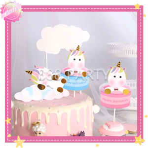 888party Happy Birthday Cake Topper Acrylic Letter Cake flag Party Supplies Decorations for Kid