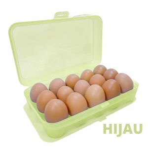 Tempat Telur Kotak Penyimpanan Telur 15 Lubang Box Egg Wadah Telor Anti Pecah Praktis