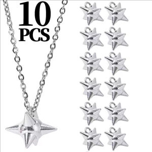 10Pcs 15mm Gothic 3D Spiky Ball Pendant DIY Jewelry Finding Spike Morning Star Flail Dangle Charms Jewelry Making